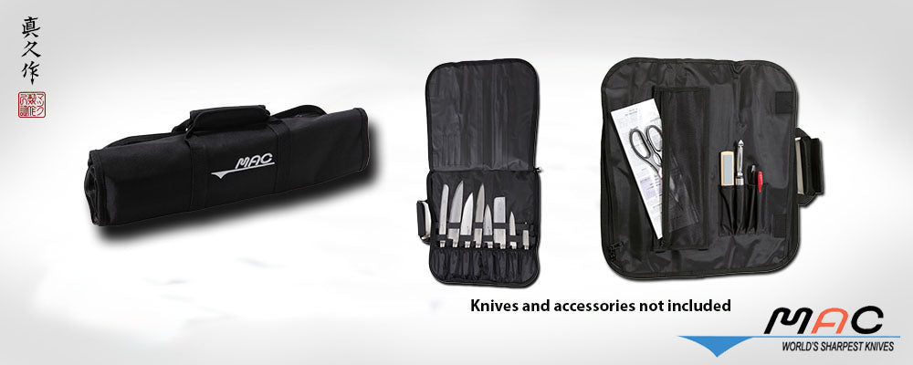 MAC Knife Roll w/8 pockets, Black (KR-108)