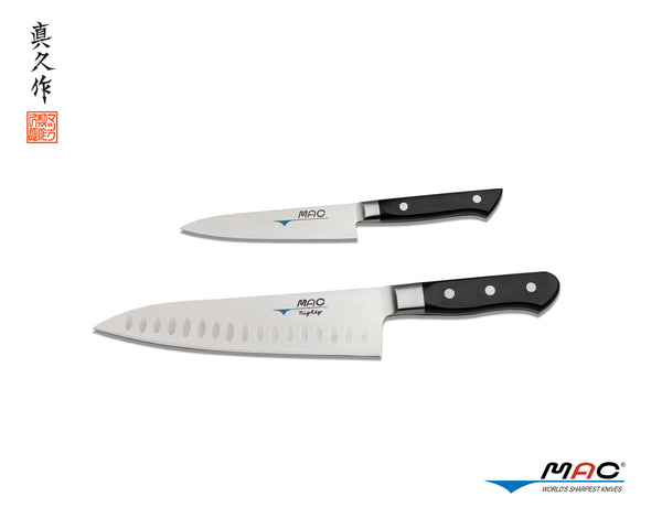 mac knife th-80 series hollow edge chef's knife, 8-inch, 8 inch, silver